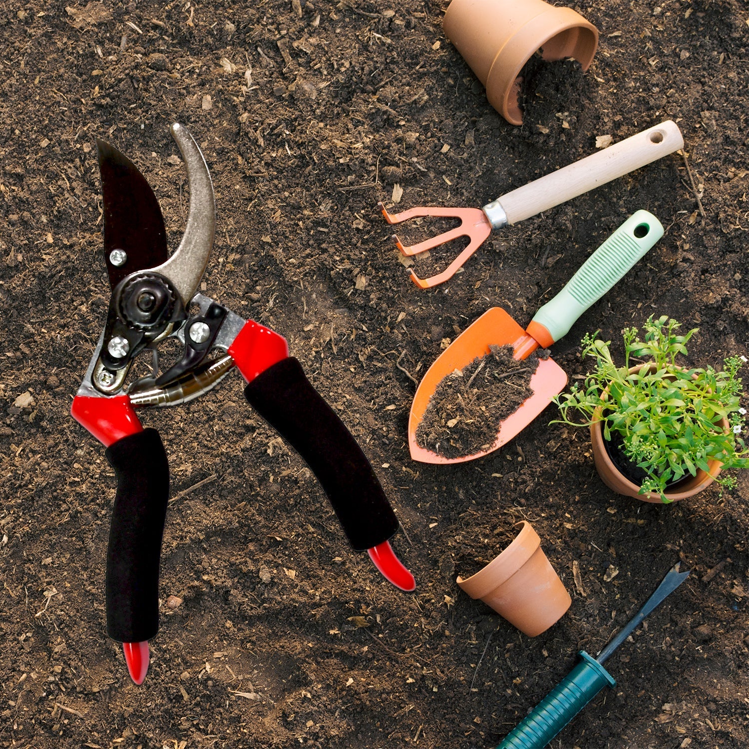 21cm sharp red garden shears for pruning plants 21cm sharp red garden shears for pruning plants